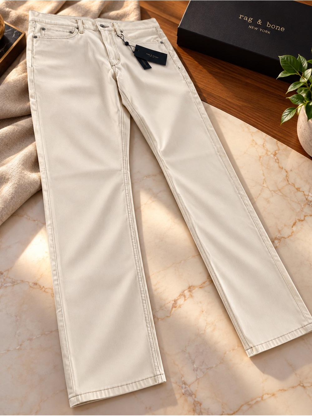 rag & bone Beige Men’s Jeans Straight-Leg Chinos Size 32 X 32
